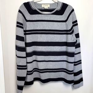 J.CREW Vintage Blue and Gray Crew Neck Sweater Size L